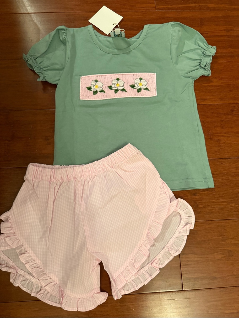 Smocked short set